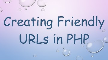 Creating Friendly URLs in PHP