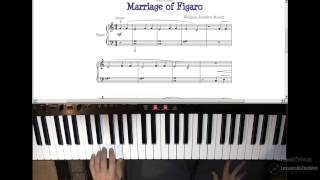 Online Piano Lesson - Marriage of Figaro Theme - High Quality Version