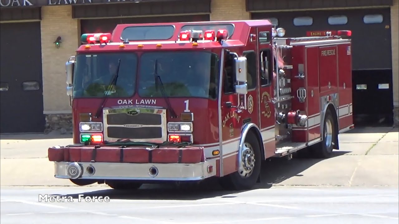 Oak Lawn IL Fire Dept Engine 1 Responding YouTube
