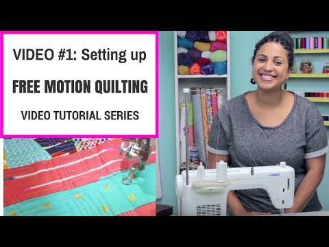 Free Motion Quilting Tutorial Series- Video #1: Setting up your sewing machine