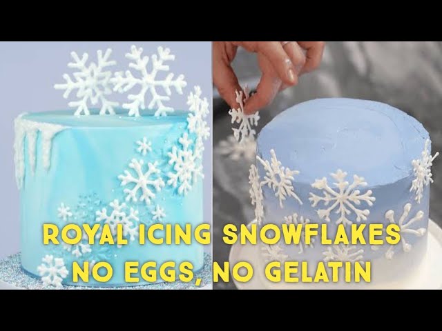 How to Make Royal Icing Snowflakes / No Eggs Royal Icing