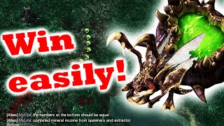 How the most basic strategy in the game is the best!! Zerg Hex / Starcraft 2 arcade