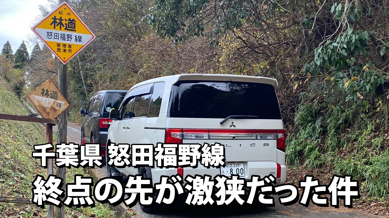 🌴デリカD5🌴 千葉県 怒田福野線 狭い道を抜けた先に廃校のある林道 軽トラのおっちゃんとのコミュニケーションもまた良き。