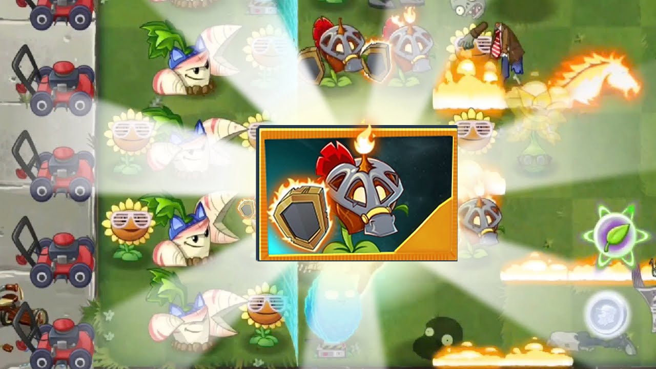 Pvz 2 12.9.1 - New Plants Blazing Knight Gameplay Max Power Up in Plants vs Zombies 2