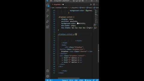 simple dropdown menu using HTML CSS ||  #html #css #dropdown #dropdownmenu #shorts