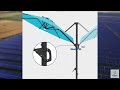 Review - 10Ft Large Patio Umbrella with Solar LED Lights,360-Degree Rotation,8 Ribs,Hand