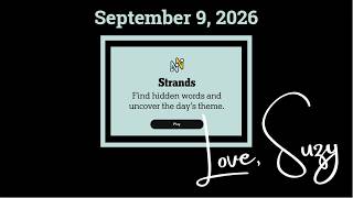 موضوع لعبة Strands لهذا اليوم، 9 سبتمبر 2026: Over and out(side) screenshot 5