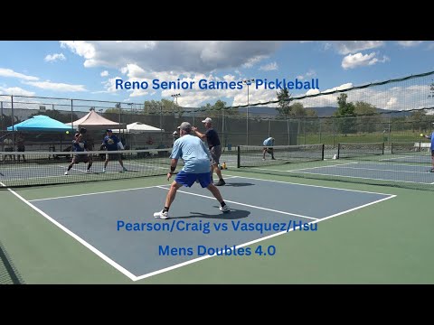 Reno Senior Games - Pickleball: Mens Doubles 4.0 Pearson/Craig vs Vasquez/Hsu