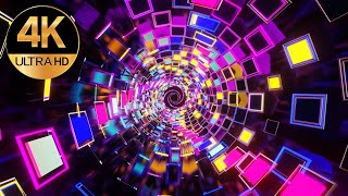 10 hour TV 4k Circle bricks fast moving relaxing tunnel abstract Video Background loop, screen sever