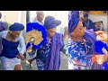 Tears watch grand entrance dance of pregnant popular yoruba actress queen lateefah at her wedding