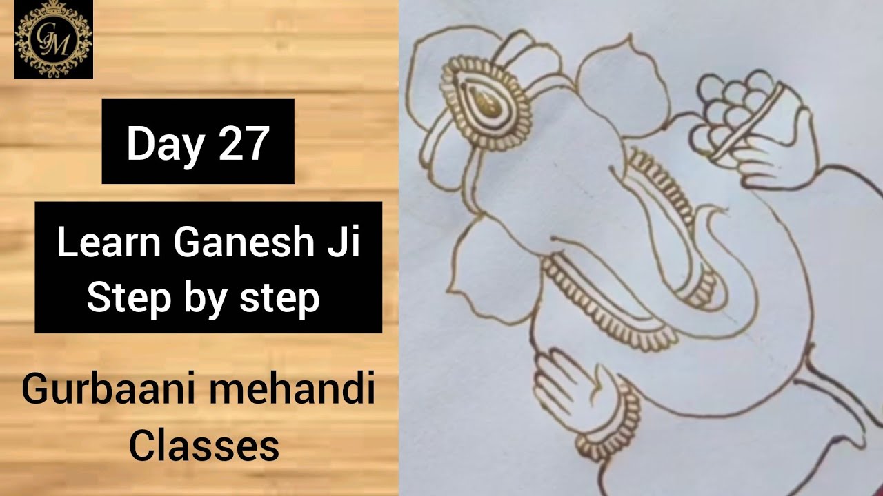 "Ganpati Figure Mehndi Design | Step by Step Full Tutorial | Ganesh Chaturthi Special 2025"