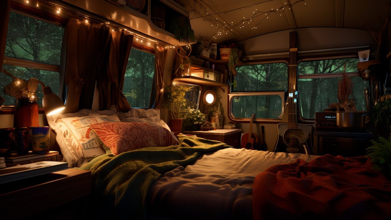 In Harmony With Rain's Cadence | Campervan Tales From The Woods | Nature's Orchestra | White Noise