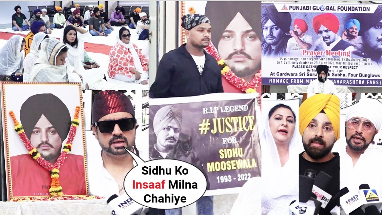 Singer Sidhu Moose Wala Prayer Meet In Mumbai🙏🏻 #justiceforsidhumoosewala Punjabi Global Foundation