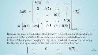 Multirate Signal Processing: 13 MDCT - 05 Symmetries of a Cosine Modulation Function