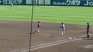 中村奨成 センター前ヒット 20180428 広島カープ 二軍
