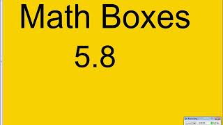 Math Boxes 5 8