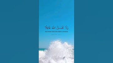 ولا تحسبن الله غافلا عما يعمل الظالمون. ماتيسر من سورة إبراهيم بصوت الشيخ سعود الشريم