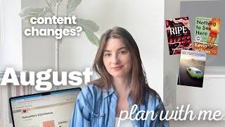 August Plan with Me | Notion Goals, Favorites, Budget Reset, Bullet Journal Setup & Content Changes