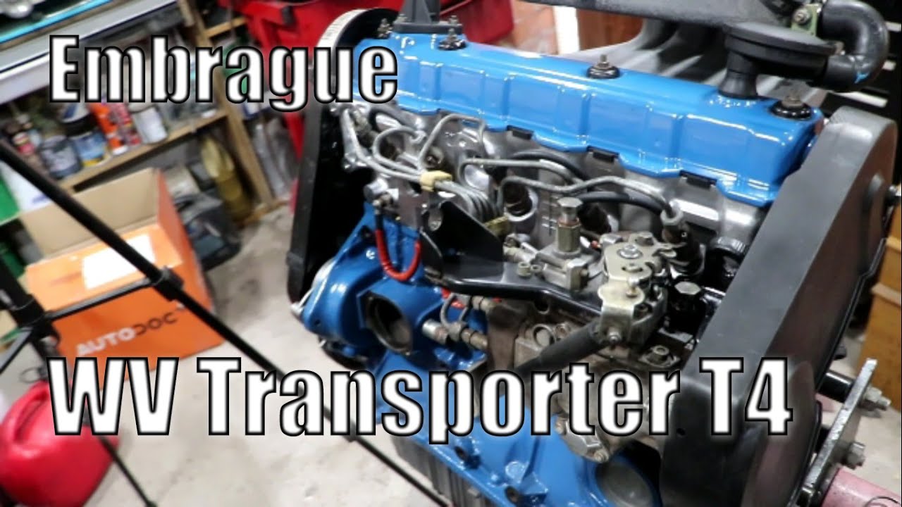 montar volante motor, embrague y caja de cambio Transporter T4 2 4D motor AAB
