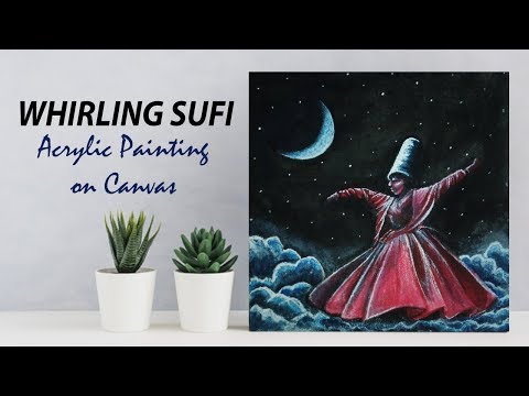 Whirling Sufi | Acrylic Painting on Canvas | Art Box