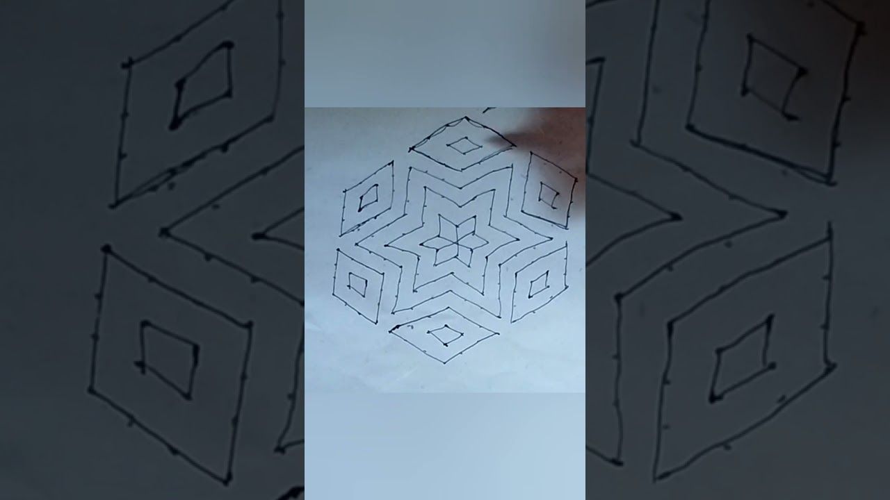 15*8 dots Rangoli design 🌹💗#