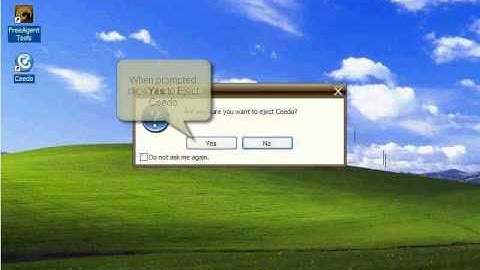 Ceedo - System Tray Pop-Up Menu Options - Eject