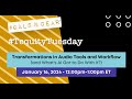 TT EPISODE: Transformations in Audio Tools and Workflow (and What's AI Got to Do With It?)