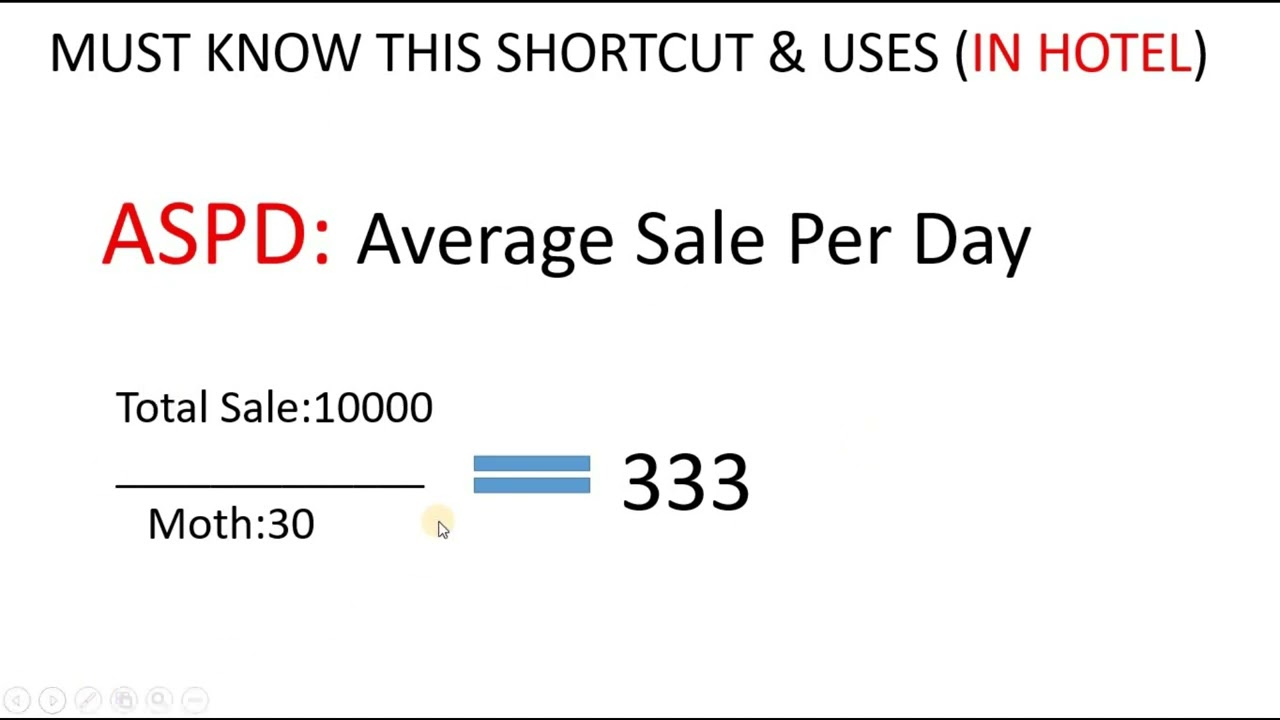 Full form of APC,ASPD,ACPD,MTD  & How to calculate them.