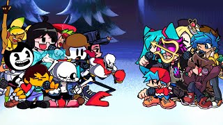 Friday Night Funkin Indie Cross Bonedoggle But Everyone Sing It