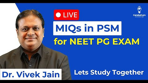 MIQs in PSM for NEET PG Exam by Dr. Vivek Jain