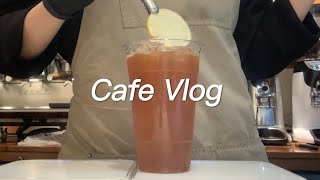 SUB) Cafe Vlog / Happy new year 🎉✨/ part-time barista vlog / Let's make drinks together / drink