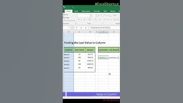 Unlock Excel Secrets: Find the Last Value in a Column Like a Pro! 🚀💼 #exceltutorial #ytshorts