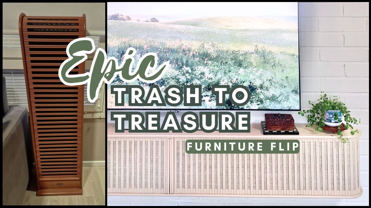 DIY Thrift flip: From discarded CD towers to high end TV Console *30$ to 1500$*