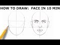 How to draw face  basic proportion