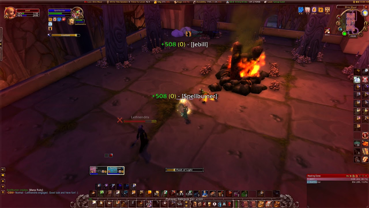 World Of Warcraft Lethtendris two-man (Mage/Holy Pally)