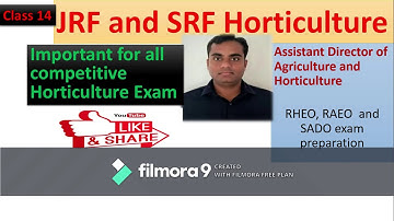 JRF AND SRF HORTICULTURE STUDY CLASSES  ASSISTANT DIRECTOR OF HORTICULTURE CLASSES