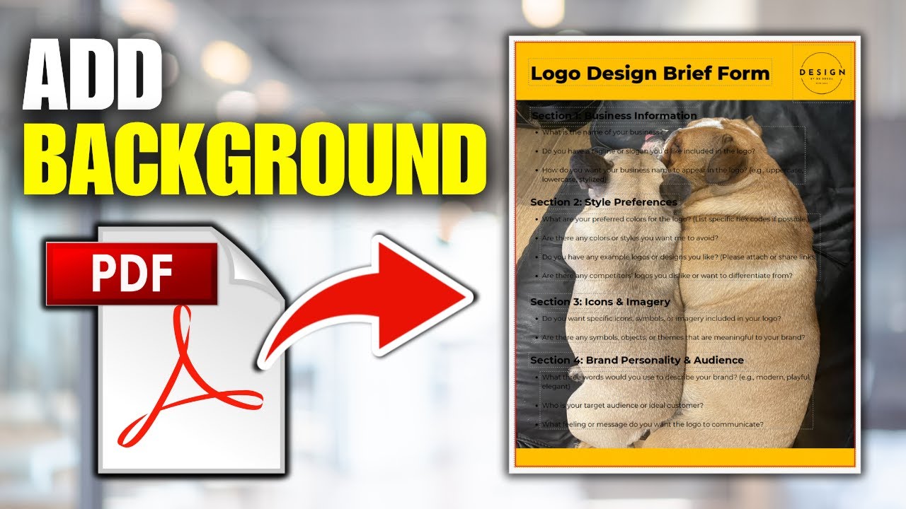 How To Add Background in PDF Document (Free) - YouTube