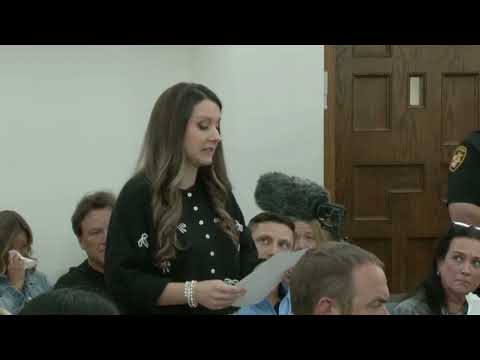 Caleb Flynn's Sister-In-Law Kayla Keyt reads victim impact statement before Flynn is sentenced