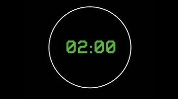 120 SECONDS - 2 MINUTES - COUNTDOWN TIMER - WITH CLOCK ANIMATION - HD