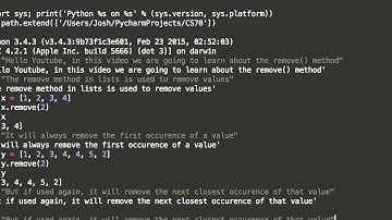 The remove() method in Python lists