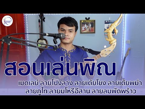 สอนเล่นพิณ เมดเลย์ ลายโปงลาง ลายเต้ยโขง ลายเต้ยพม่า  ลายภูไท ลายมโหรีอีสาน ลายลมพัดพร้าว โดย สตีฟ