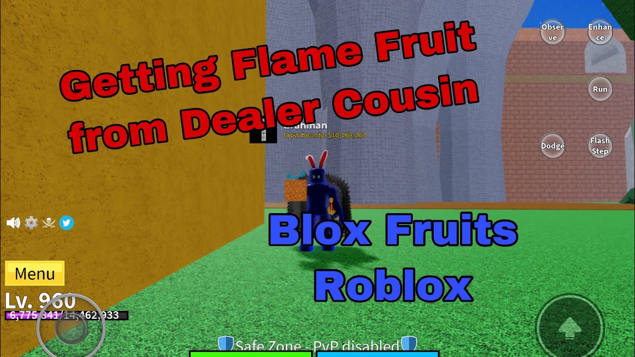 Getting Flame Fruit from Dealer Cousin (Blox Fruits) Roblox YouTube