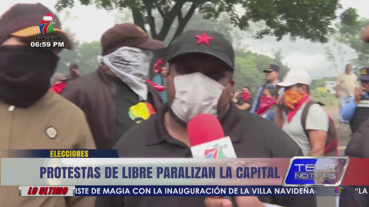 Protestas de Libre paralizan puntos clave de la capital