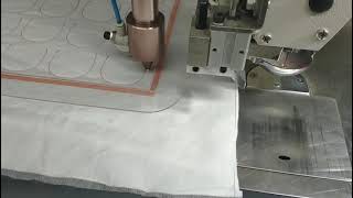 Winda CNC template sewing machine with Laser cutting in Factory
