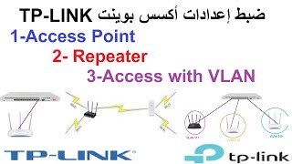 ضبط اعدادت اكسس تيبيلنك TP-LINK|اكسس بوينت| ربيتر|اكسس ويدعم VLAN