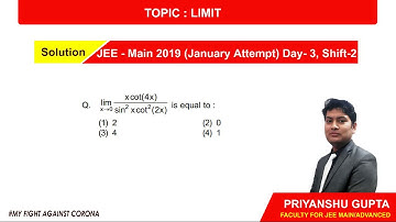 SOLUTION JEE MAIN 2019 JANUARY -LIMIT (MISSION - JEE)