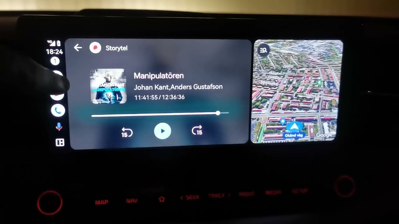 Android auto Google maps full screen.