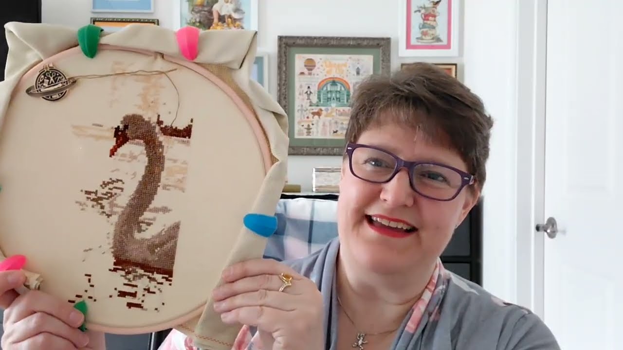 20.02.2026 Незавершенные работы, Утки, лебеди и мечтатели - Вышивка крестом, февраль, Flosstube