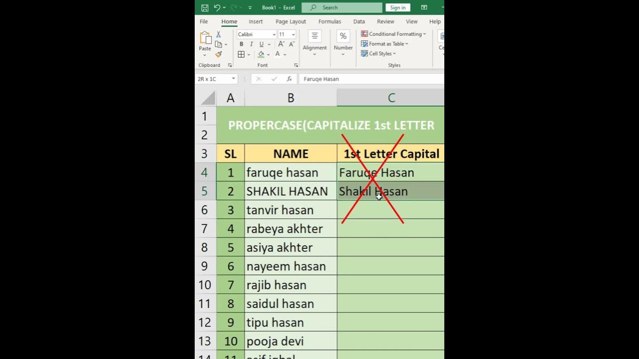 how-to-change-first-letter-to-uppercase-in-excel-shorts-excel