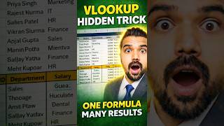 VLOOKUP Hidden Trick in Excel 😱 | Pull Data in Seconds! #Shorts
